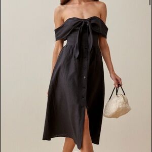 Reformation Barrington linen midi dress 10